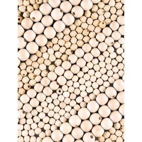 Holzperlen natural Jumbo-Packung, 1 kg-image