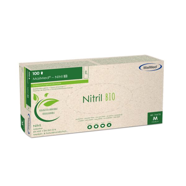 Einmalhandschuhe Bio, grün Nitril M, 100 Stk-image