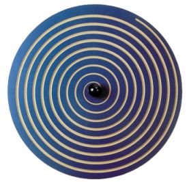 Wandkreisel Spirale blau-image