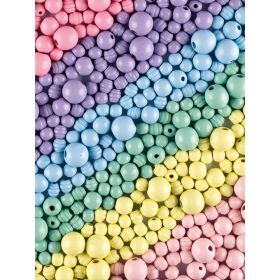 Holzperlen pastel Jumbo-Packung, 1 kg-image
