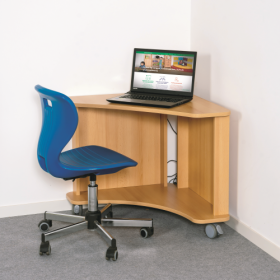 Computerecktisch auf Rollen B/H/T: 70x64x70 cm-image
