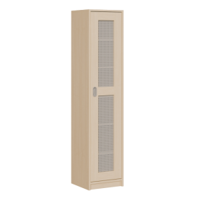 Bettzeugschrank mit 1 Lochblechtür und 6 Fächern B/H: 40x180 cm (2 Tiefen), 1 Rahmentür mit Lochblechfüllung-image