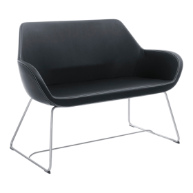 2-Sitzer Nele, mit Kufengestell B/H/T: 117x85x62 cm, Gestellfarbe und Bezug wählbar-image