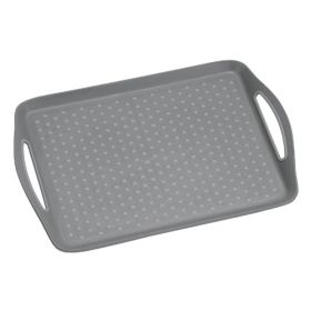 Serviertablett rutschfest, grau-image