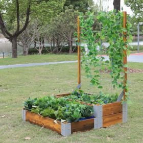 Mehrstufiges Hochbett mit Rankgitter-image