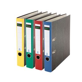 Aktenordner DIN A4, schmal 5cm - Wolkenmarmor, farbiger Rücken-image