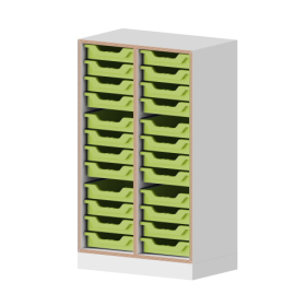 qickly® Regal, 3 Ordnerhöhen, 24 kleine Ergo Tray Boxen B/H/T: 70,1x110,5x42,6 cm-image