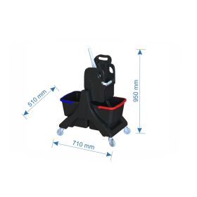 Zweieimerwagen EcoBlack 45 mit Presse u. Wanne-image