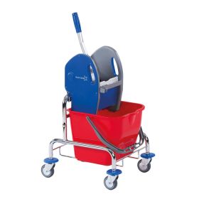 Eineimer-Reinigungswagen Chrom m. Presse, 15 Ltr-image