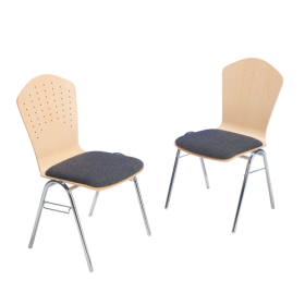 Stuhl Elena Ausführung: mit Sitzpolster, Sitzschale gebeizt, Sitzhöhe: 46 cm-image