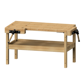 Kinderhobelbank mit Ablageboden, Massivholz Plattenmaß B/T: 100x50 cm, Gesamtmaß B/H/T: 115x64x65 cm-image