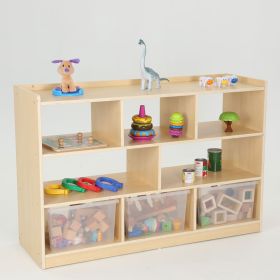 Raumteiler Regal Owlaf, 3 Böden, 8 Fächer-image