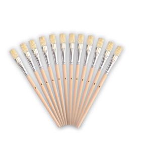 Borstenpinsel 12 Stk., kurze Borsten, Gr.6-image