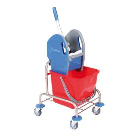 Eineimer- Edelstahl- Reinigungswagen-image