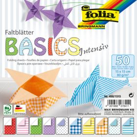 Faltblätter Basic Intensiv, 15 x 15 cm, 50 Blatt-image