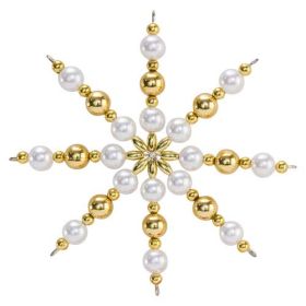 Perlensterne Bastelset für 5 Sterne, Rot-Gold-image