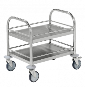 Servierwagen Mini B/H/T: 53x55x37,5 cm, Edelstahlausführung-image