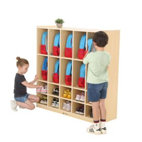 Rucksack- und Schuhregal f. 10 Kinder-image