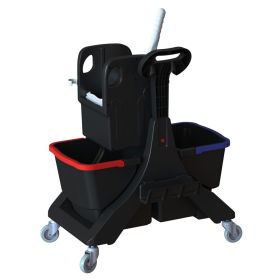 Zweieimerwagen EcoBlack 45 mit Presse u. Wanne-image