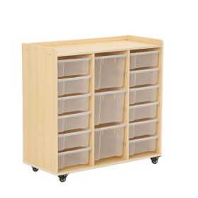 Mobiles Regal m.3 Reihen-12 kleine & 3 große Boxen-image