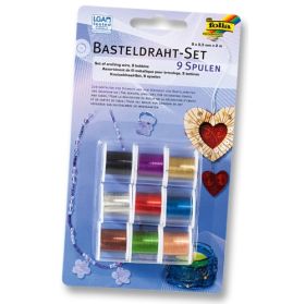 Basteldraht Set, 9 Stk., D 0,3 mm, L 2 m-image