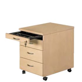 Rollcontainer Buche hell, 63,7 cm hoch-image