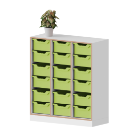 qickly® Regal, 3 Ordnerhöhen, 18 große Ergo Tray Boxen B/H/T: 104,2x110,5x42,6 cm-image