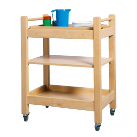 Bücher- und Servierwagen B/H/T: 66 x 86,5 x 40 cm, mit 3 Ablageflächen-image