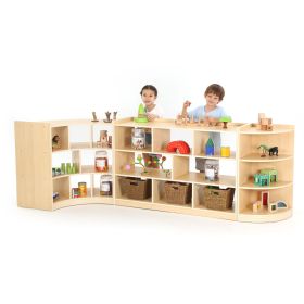 Viertelkreis Regal Owlaf, 3 Böden, 8 Fächer-image