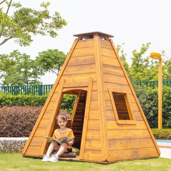 Outdoor Spielhaus Waldhütte-image