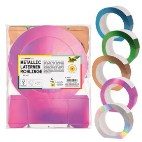 Laternenrohlinge Metallic, rund, 5er-Set, sortiert-image