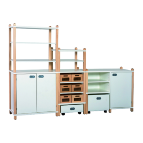 Fertigregalsystem in Stollenbauweise ''Christoph'' B/H/T: 244x80/160x40 cm, Nr. 47-image