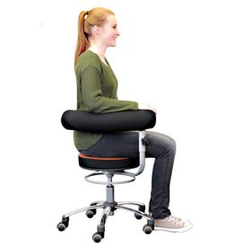 Sanus Gesundheitsstuhl Classic, Lehne höhenverstellb., Kunstleder, extra niedrig, Farben nach Wahl-image