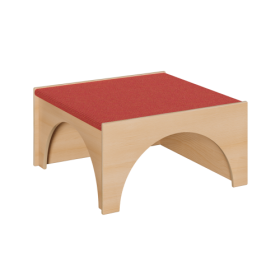 Spielpodest - Quadrat als Tunnel über Eck B/H/T: 78x40x78 cm, mit Tretford Teppich-image