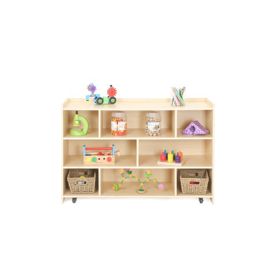 Regalschrank mit Rückwand Owlaf, 3 Böden, 8 Fächer-image