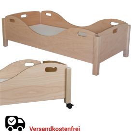 Kinder Stapelbett mit niedrigem Einstieg, inkl Rollen-image