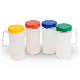 Kanne 0,6 ltr., transluzent mit farbigem Deckel, Farbe nach Wahl-image