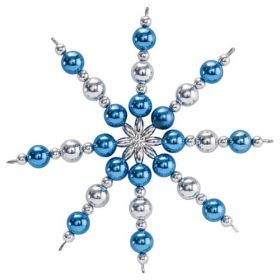 Perlensterne Bastelset für 5 Sterne, Blau-Silber-image