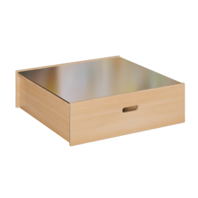 Spielpodest "Spiegel" B/H/T: 78x24x78 cm, Podest als stabile Multiplexkonstruktion, Spielpodest mit Spiegel-image