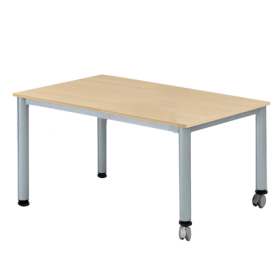 Rechtecktisch B/T: 140x70 cm, höhenverstellbar (58-72 cm), fahrbar-image