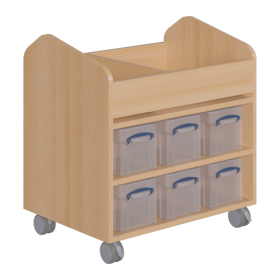 Bastelwagen "Kreativbasti 4" B/H/T: 70,5x74,3x50 cm, unten 12 Boxen-image