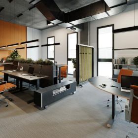 RollingRack, mobiles Garderoben-Regal mit Akustik-Elementen B/H/T: 165x190x44 cm-image