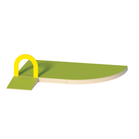 Podestanlage 6, 3teilig, mit Bogendurchgang und Linoleum-Deckplatten B/H/T: 300x13/76x222 cm, mit großem Bogenpodest und anderem Podest, mit Rampe-image