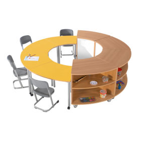 Schrank 1/8 Kreis B/H/T: 90x100x64 cm, fahrbar-image