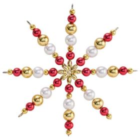 Perlensterne Bastelset für 5 Sterne, Rot-Gold-image
