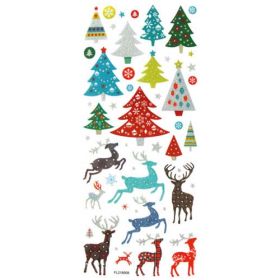 Glitzer Sticker Weihnachten, 5 Blatt-image