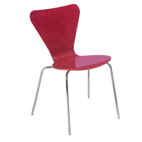 Stuhl Julia mit 4-Fuß-Gestell und Stapelschutz B/H/T: 44x80x53 cm, Sitzhöhe: 48 cm-image