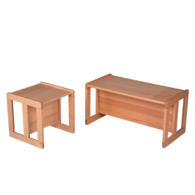 Verwandlungsbank B/H/T: 70x35x35 cm, SH: 15, 22 und 34 cm-image