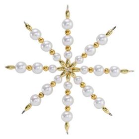 Perlensterne Bastelset für 5 Sterne, Rot-Gold-image