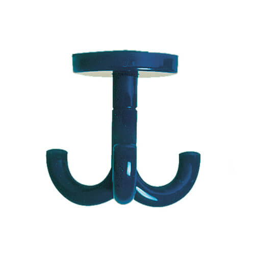 3er Kleiderhaken 52 blau